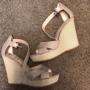 Nude Nine West Wedge